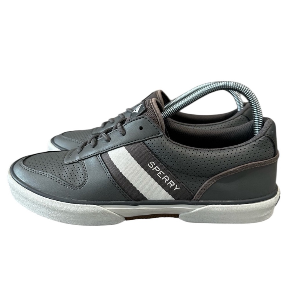 Men’s SPERRY Halyard Retro Lace Up Gray Sneakers Size 10. - Picture 5 of 9